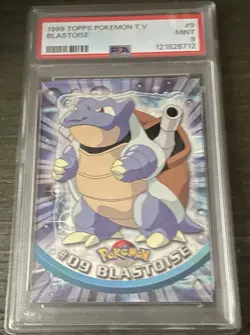 1999 TOPPS POKEMON TV #9 BLASTOISE MINT PSA 9 - Image 1