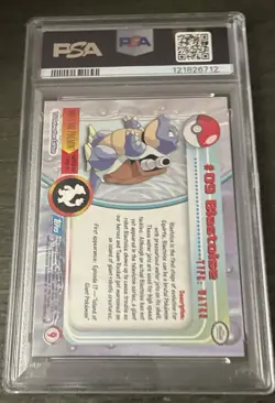 1999 TOPPS POKEMON TV #9 BLASTOISE MINT PSA 9 - Image 2