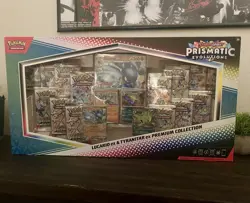 Pokemon Prismatic Evolutions Lucario ex & Tyranitar ex Premium Collection - Image 1