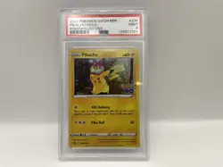 PSA 9 Pikachu PROMO 🌀 Swirl 2022 Black Star Pokemon Go Tin 234 MINT ⚡ - Image 3
