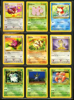 1999 Pokemon JUNGLE SET Unlimited Edition COMPLETE Non Holo UNCOMMON COMMON Lot - Image 4