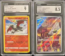 CGC 9 RADIANT CHARIZARD 020 CROWN ZENITH CGC 8.5 DROWZEE 086 JAPANESE POKEMON - Image 1