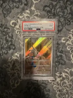 Pokemon TCG: Mimikyu 075 Pokemon Center Stamped - PSA 9 - MINT - Image 1