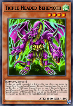 Yugioh! Triple-Headed Behemoth DOOD-EN029 COMMON Doom of Dimensions PREORDER - Image 1