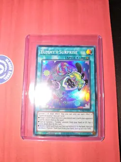JUSH-EN025 Yummy☆Surprise Super Rare 1st Ed YuGiOh - Image 1