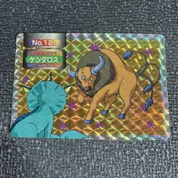 Pokemon Japan Card Tauros VS Vaporeon No. 128 Holo Prism Topsun Top Sun - Image 1