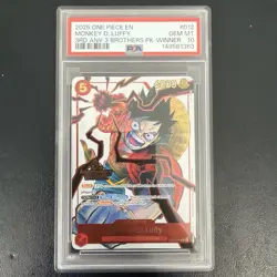 One Piece CCG - MONKEY D. LUFFY (SR) 3rd Anniversary PK-Winner #012 PSA 10 2025 - Image 1