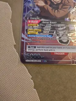 Union Arena Reiner Braun (Armored Titan) (SR*) UE10BT: Attack on Titan (UE10BT) - Image 3