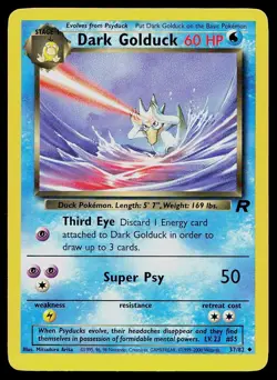 Pokemon Card Team Rocket Dark Golduck 37/82 Uncommon - Image 1