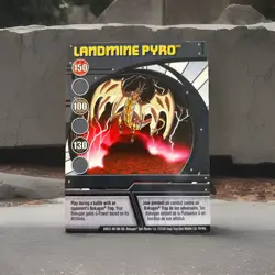 Bakugan New Vestroia Landmine Pyro 🔵 Blue Ability Card 40/48q | Neo Dragonoid - Image 1