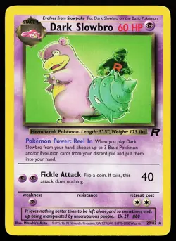 Dark Slowbro 29/82 Unlimited Rare Team Rocket Pokemon Card - Image 1