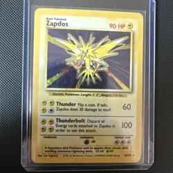 Pokemon TCG Zapdos Base Set Holo Unlimited Rare Card 16/102 - Image 1