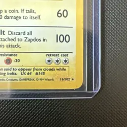 Pokemon TCG Zapdos Base Set Holo Unlimited Rare Card 16/102 - Image 4