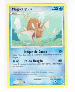 1x ~PT~ PORTUGUESE Magikarp 89/123 DP Mysterious Treasures Pokemon Card (PE2) - Image 1