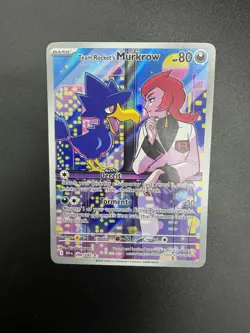 Team Rockets Murkrow Holo Illustration Card Destined Rivals 200/182 - Image 3