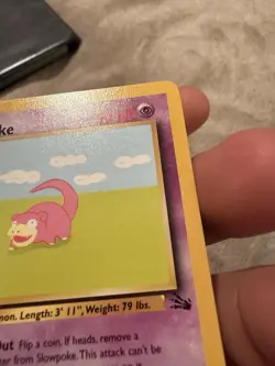 Slowpoke 55/62 1st Edition Fossil WOTC Pokemon Card LP + Vintage 1999 - Image 3