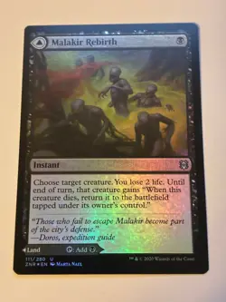 Malakir Rebirth Malakir Mire 111/280 Foil Double-Sided Uncommon ZNR MTG FOIL - Image 1