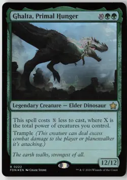 Ghalta, Primal Hunger (222) - Foil - Foundations (FDN) - NM - Image 1