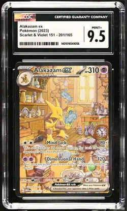 CGC 9.5 ALAKAZAM POKEMON SCARLET & VIOLET 151 201/165 (9056) - Image 1