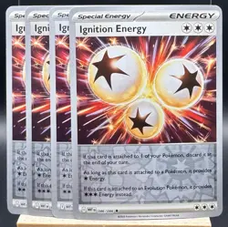 4x Ignition Energy 086/086 Reverse Holo Pokemon TCG White Flare - NM Playset - Image 1