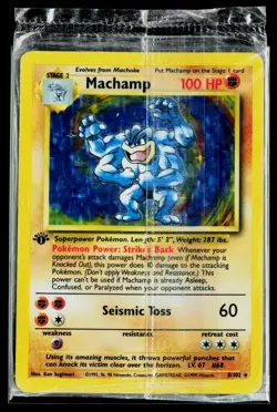 Pokemon Card: Machamp 008/102 Deck Exclusives Holo 1st Edition Sealed in Package - Image 1
