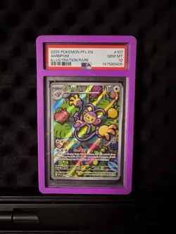 Pokemon TCG Ambipom #107/094 Illustration Rare Holo PSA 10 - Image 1