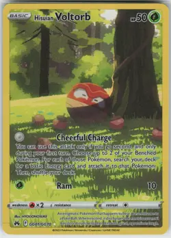 Pokemon Hisuian Voltorb SWSH Crown Zenith: Galarian Gallery UR Holo GG01/GG70 NM - Image 1
