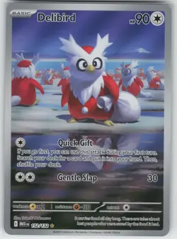 Pokemon Delibird ME01: Mega Evolution Illustration Rare Holo 152/132 NM - Image 1