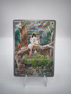 Pokemon TCG Meowth Illustration Rare- Phantasmal Flames, Near Mint - Image 1