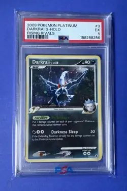 2009 Pokemon Platinum Darkrai G-Holo Rising Rivals #3 PSA 5 EX - Image 1