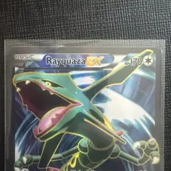 Pokemon Rayquaza EX 104/108 Roaring Skies Full Art Holo ENG 2015 - Image 5