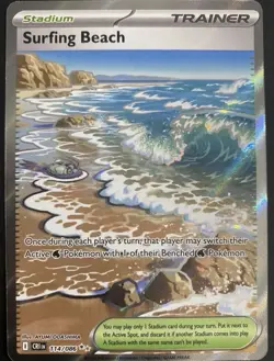 Surfing Beach 114/086 - Full Art Ultra Rare - Chaos Rising - Pokemon TCG - Image 1
