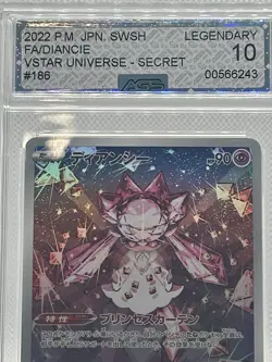 AGS Legendary 10 Diancie Full Art Vstar Universe 2022 Pokemon Japanese SWSH #186 - Image 2