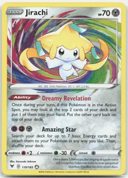Jirachi 119/185 Amazing Rare Vivid Voltage Pokemon Near Mint - Image 1