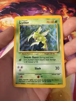 Pokemon Scyther 10/64 - No Symbol Error - Holo Rare Jungle Misprint - LP - Image 1