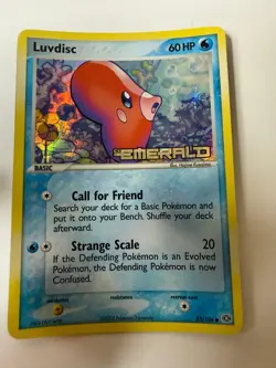 Luvdisc 53/106 Common Emerald Pokemon Reverse Holo Lightly Played (Curve) - Image 1