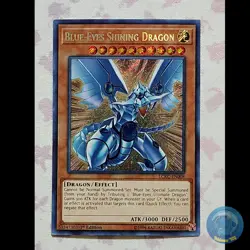 YUGIOH | Blue-Eyes Shining Dragon LCKC-EN008 | Secret Rare 1st Edition, NM - Image 1