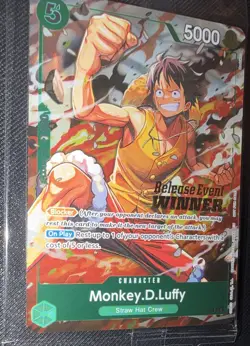 Bandai One Piece CCG Monkey D. Luffy Release Event Winner P-135 - Image 1