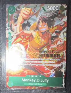 Bandai One Piece CCG Monkey D. Luffy Release Event Winner P-135 - Image 2