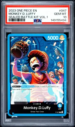 2023 ONE PIECE SEALED BATTLE KIT VOL.1 #047 MONKEY D. LUFFY PSA 10 - Image 1