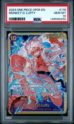 2023 ONE PIECE OP05-AWAKENING OF THE NEW ERA #119 MONKEY D. LUFFY PSA 10 - Image 1