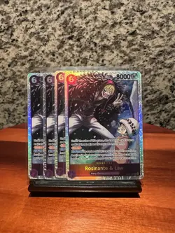 One Piece #EB04-038 Rosinante & Law Super Rare X4 Playset The Azure Sea's Seven - Image 1