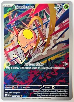 Toedscool 201/198 Illustration Rare Holo Scarlet Violet Base Pokemon TCG Card NM - Image 1