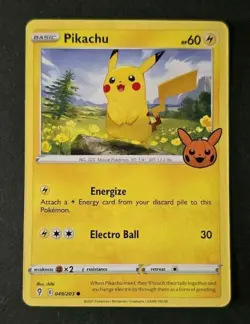 Pikachu Trick or Trade BOOster #049/203 Promo Pokemon Card 2022 NM - Image 1