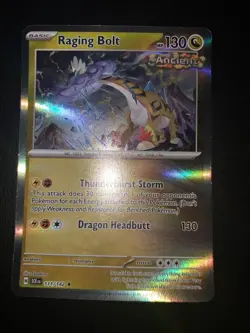 Pokemon TCG Raging Bolt 111/142 Rare Prize Play Card - Image 1