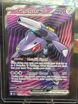 Pokemon Genesect EX TCG Card 161/086 Black Bolt Ultra Rare Full Art English - Image 1