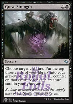 Grave Strength 2x FOIL FRF MTG Fate Reforged Uncommon MINT black - Image 1