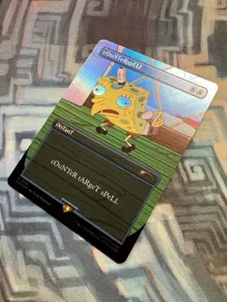 MTG Rainbow Foil cOuNTeRspELl (7010) NM- Unplayed SpongeBob Secret Lair Drop - Image 1
