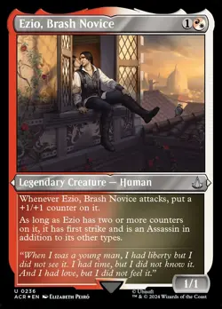 1x - Ezio, Brash Novice - ETCHED FOIL #236 - Assassin's Creed - UC NM MTG - Image 1