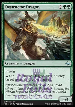 Destructor Dragon 1x FOIL FRF MTG Fate Reforged Uncommon MINT green - Image 1